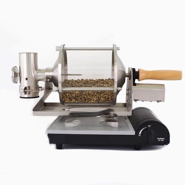 小型業務用 コーヒー焙煎機 家庭用 透明直火式 110V 焙煎器 コーヒーロースター