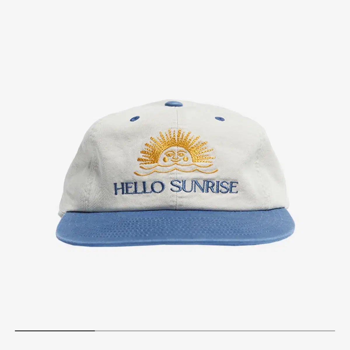 【雷市場（ポンジャン）商品韓国直送】 HELLO SUNRISE ツートン ウォッシュド バックカントリー ロゴ 6 パネル キャップ ベージュ ＆ ボイド