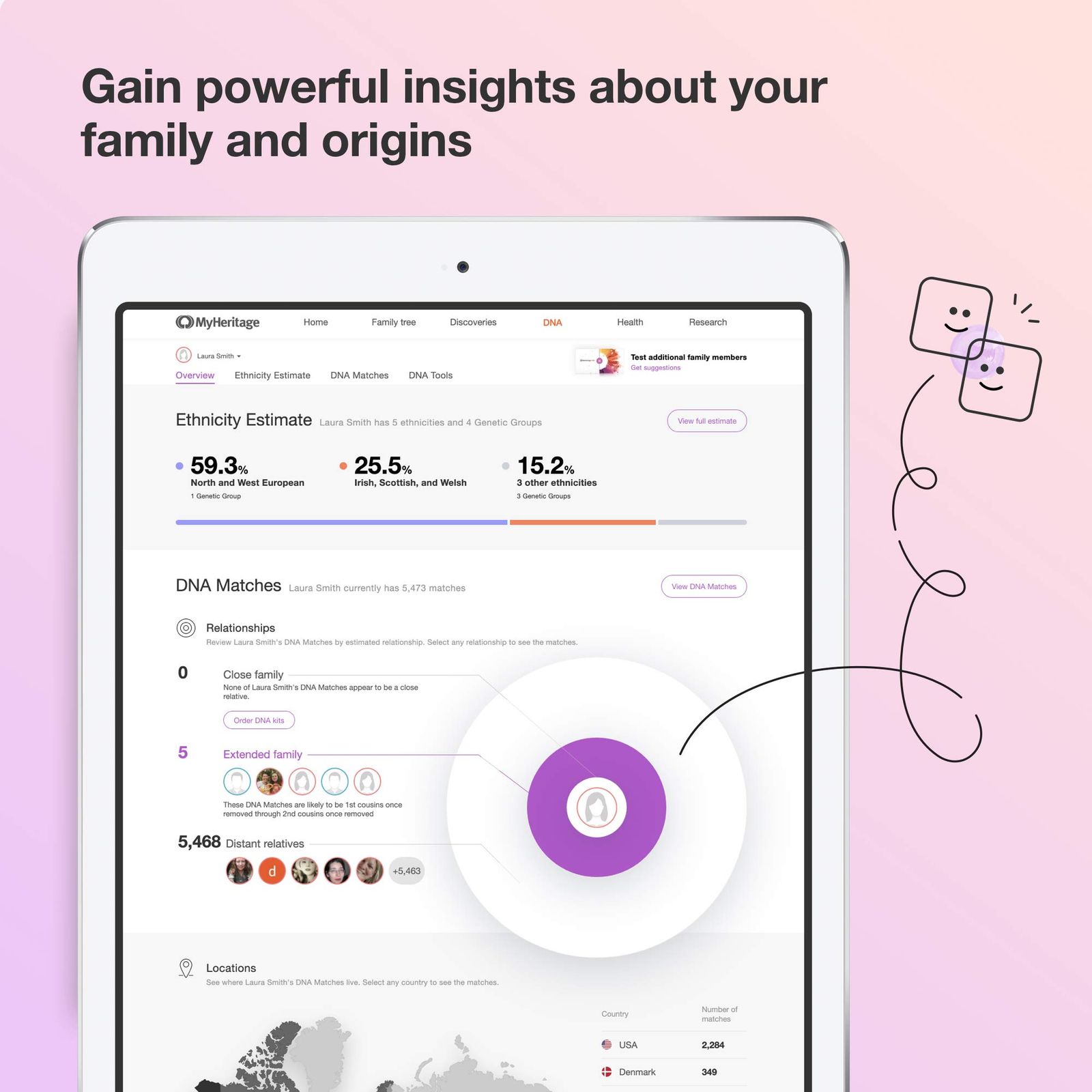 MyHeritage DNAテストキット: 祖先と民族をカバーする遺伝子検査