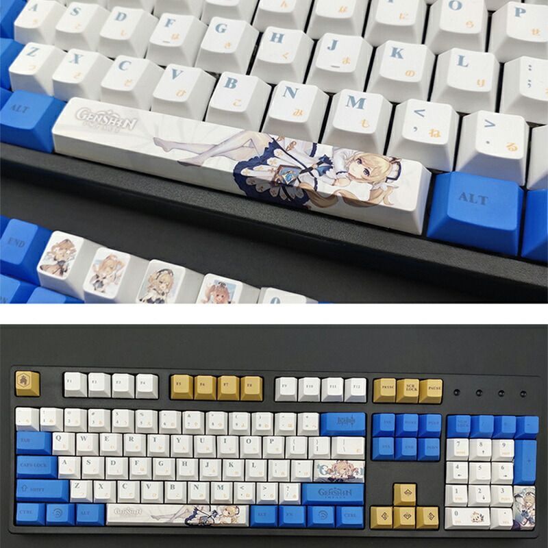 原神 神里綾華 137キーの キーキャプ PBT 熱昇華 二次元 元の高さ 6.25u 機械キーボードキーキャプ バーバラ - メルカリ