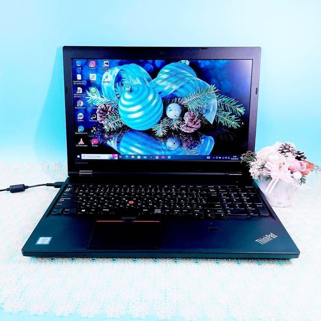 今だけ 価格 初心者おすすめ ️黒ノートパソコン ️ThinkPad ️快適SSD 初期設定済みですぐ使える Excel Wordで書類作成