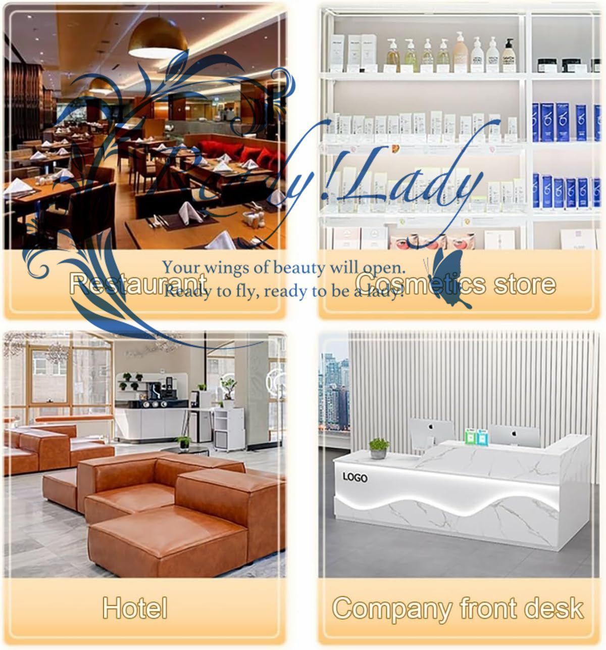 カウンター付き受付デスク