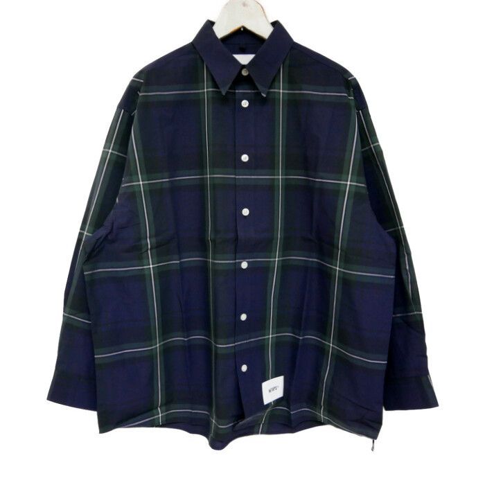 WTAPS TXT 01 LS COTTON NAVY Mミンナノ