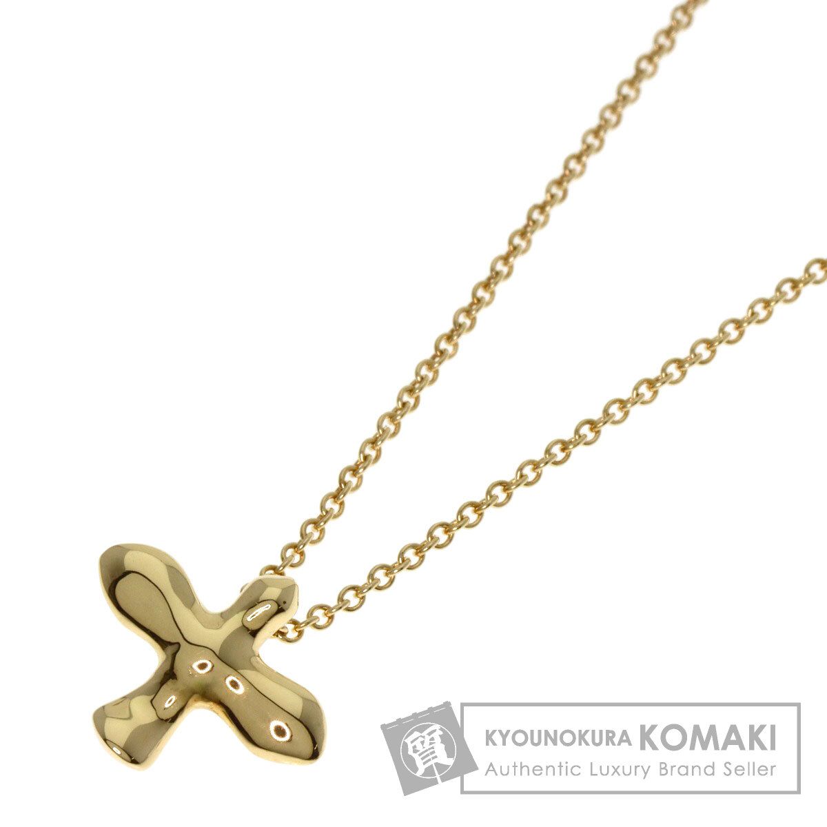 TIFFANY&Co. ティファニー バード クロス ネックレス K18YG レディース 