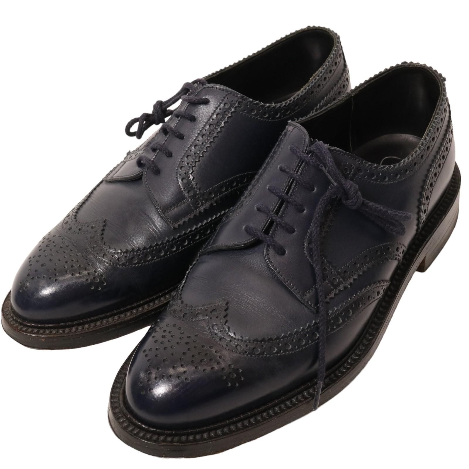 J.M. WESTON / 588 WING TIP LEATHER SHOES ジェイエムウエストン ウィングチップ ブローグ レザー シューズ ドレスシューズ ビジネスシューズ 表記サイズ5.5 D　【2405】