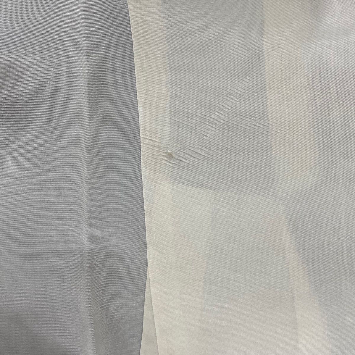 【1542】夏牛首紬　グレー暈し　単衣　証紙　反端有り 単衣・夏物】 【白山工房 夏牛首】 特選先染め牛首紬 証紙付き