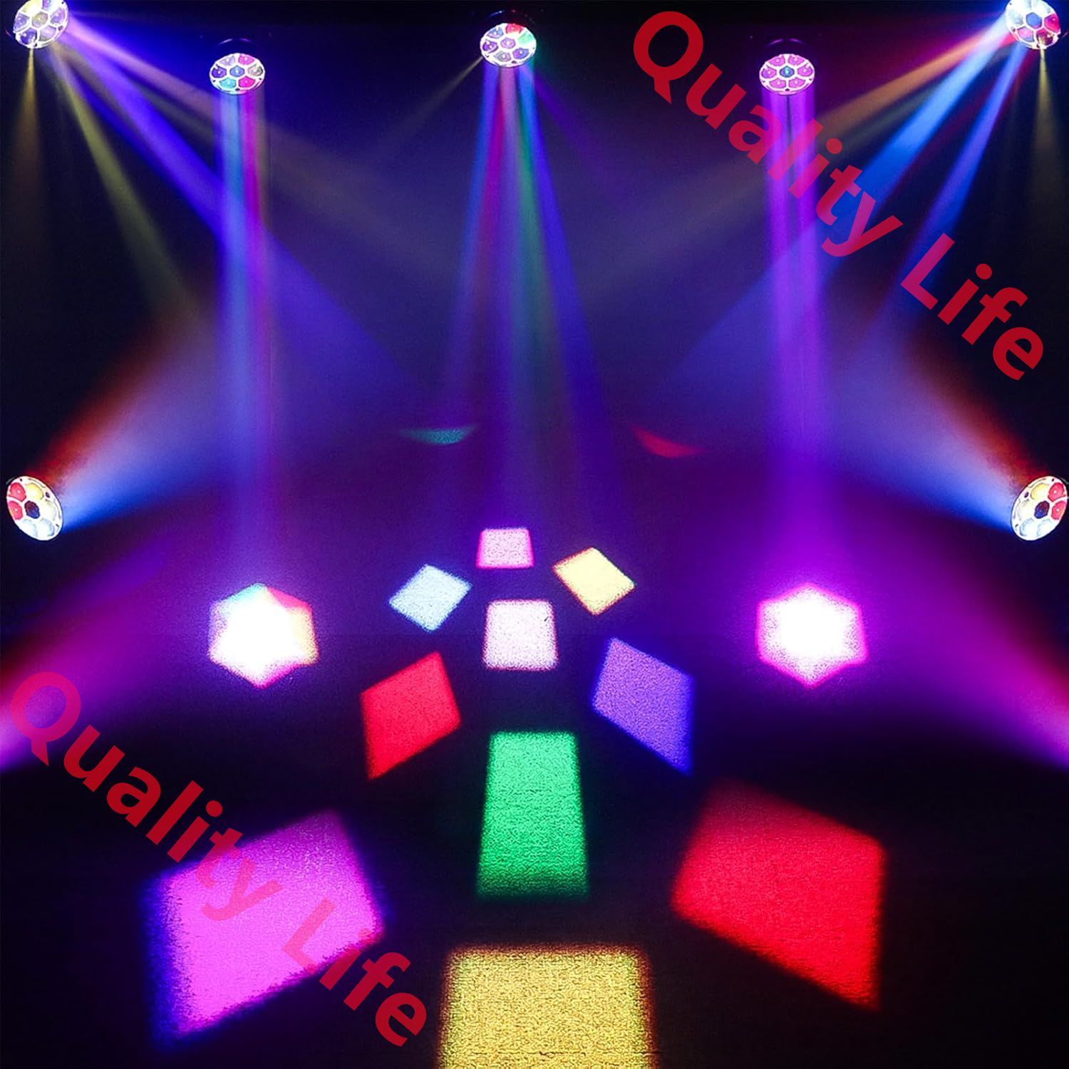 350W移動ヘッド ライト7x40W RGBW の洗浄|ズームレンズ|CTO の効果の蜂の目独立して制御することができる DMX 23|35| 51CH DJs 棒 クリスマスおよびホーム パーティーの照明のために活動化させる音が付いている WWW_NOITHATQUANGTHANH_NET