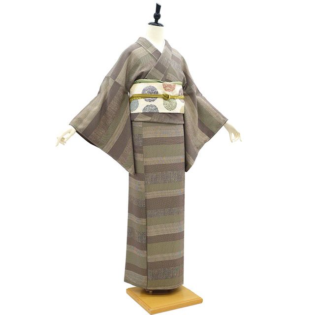 【最終値下げ】七緒掲載　伊勢木綿　小紋 着物 伊勢木綿 20/20 麻混 もじり袖 短衣 単／濃紺2（のうこん