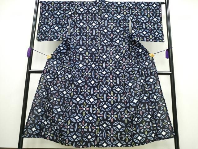 平和屋着物∴夏物 浴衣 有松鳴海絞り 七宝花文 綿 CAAY4548ng