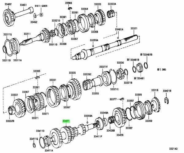 トヨタ 純正 トヨエース ダイナ カウンタ ギヤ GEAR COUNTER 33421-26100 TOYOTA LEXUS Genuine JDM メーカー純正品 WWW_SUPERTOOLSSHOP_NL
