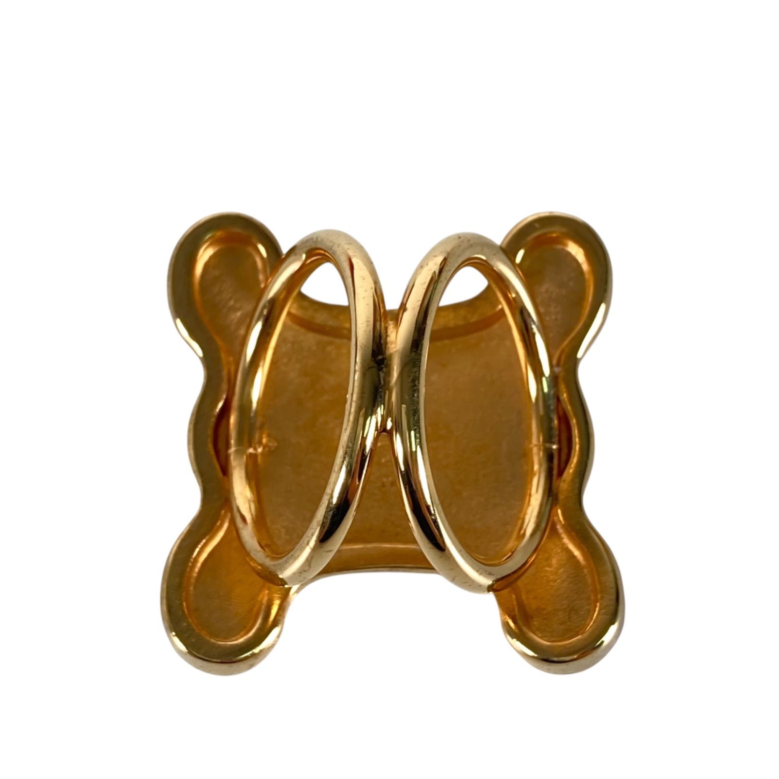 CELINE　セリーヌ　トリオンフ　マカダム　スカーフリング　ゴールドカラー CELINE セリーヌ トリオンフ スカーフリング ゴールド vintage