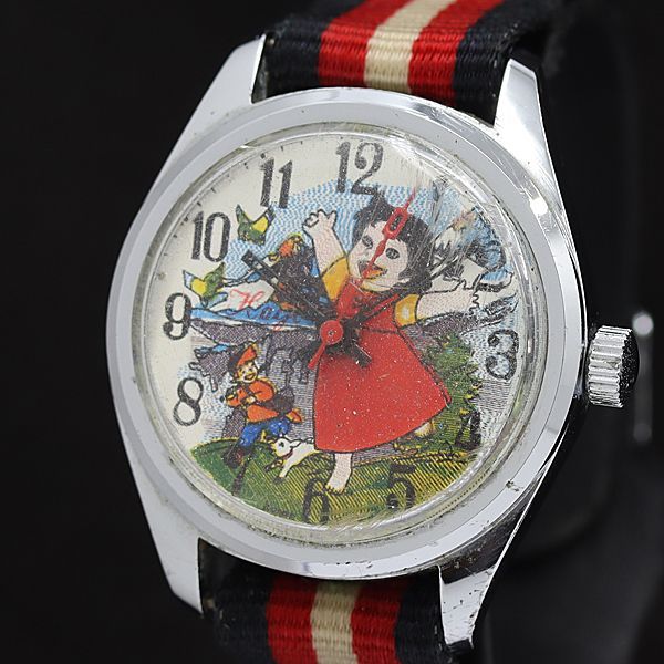 レトロ アルプスの少女ハイジ ラウンド マルチカラー文字盤 手巻