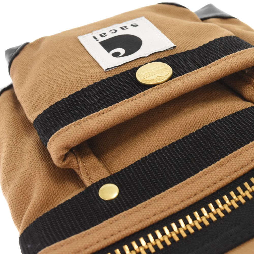 Sacai サカイ ×Carhartt WIP Pocket Bag 23-0559S×カーハート ポケットウエストバッグ ベージュ Sacai (サカイ) ×Carhartt WIP Pocket Bag 23-0559S×カーハート