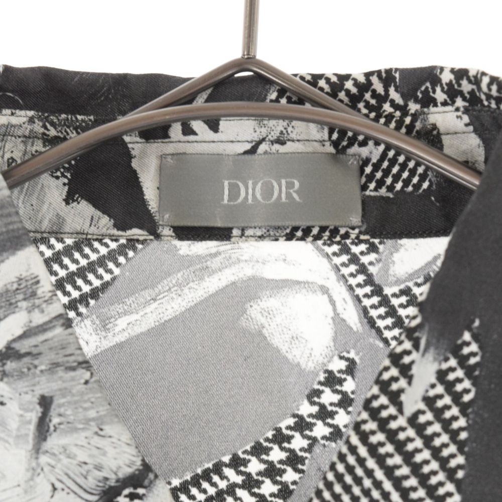 Dior シルクシャツ フラワー総柄 013C501E4796 ディオール 013C501E4796 フラワー総柄シルク長袖シャツ 41