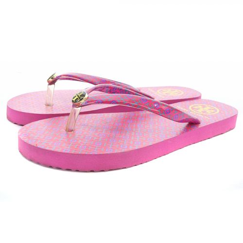 トリーバーチ TORY BURCH ビーチサンダル ロゴ 総柄 トング 5 22cm