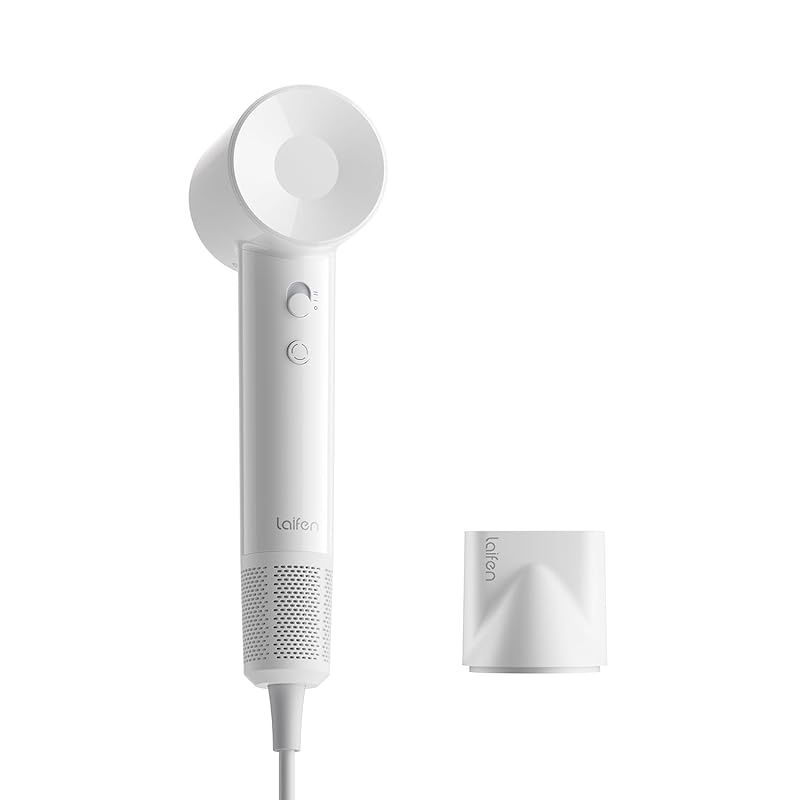 Laifen ライフェン SE Lite ヘアドライヤー 速乾 大風量高濃度1.5億マイナスイオン 8モード 過熱防止 軽量 コンパクト 持ち運び便利 スナップ式ノズル付き 10万RPM超高速回転 低騒音 静電気除去 温度制御機能付き 家庭用 旅行用 ホワ 1