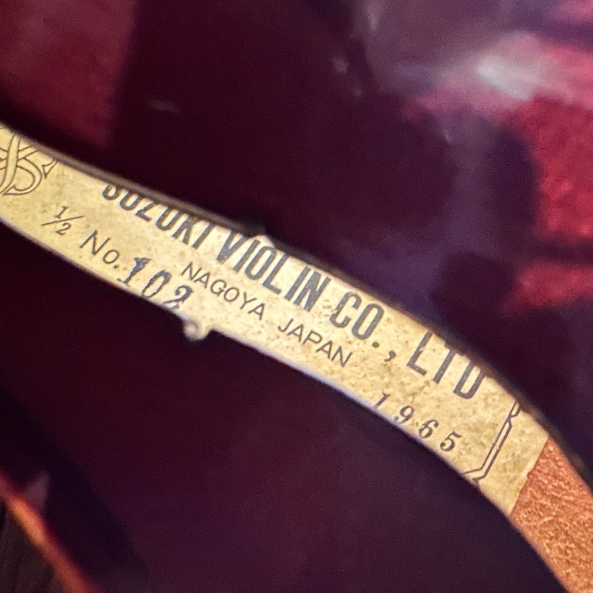 Suzuki No.102 1965年製 1/2 Violin スズキ 分数バイオリン