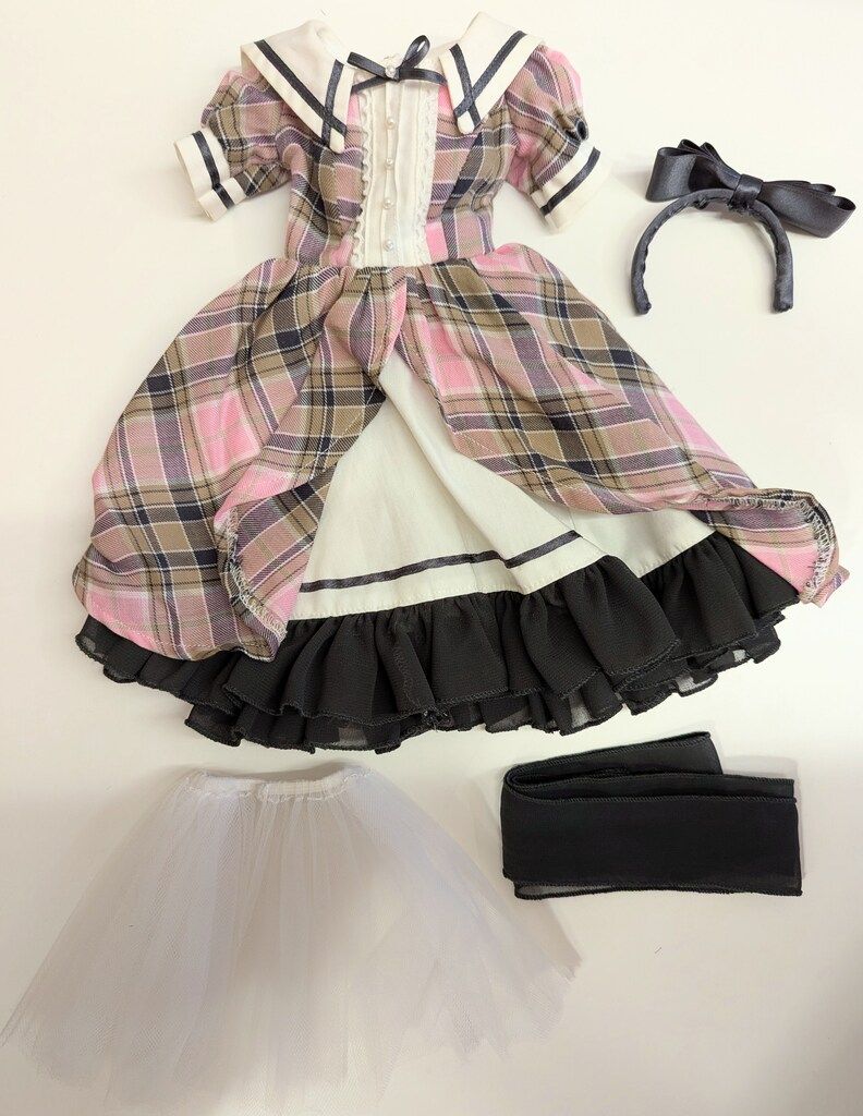 Ronshuka Couture MDD セーラーワンピ 2nd チェック柄 ピンク