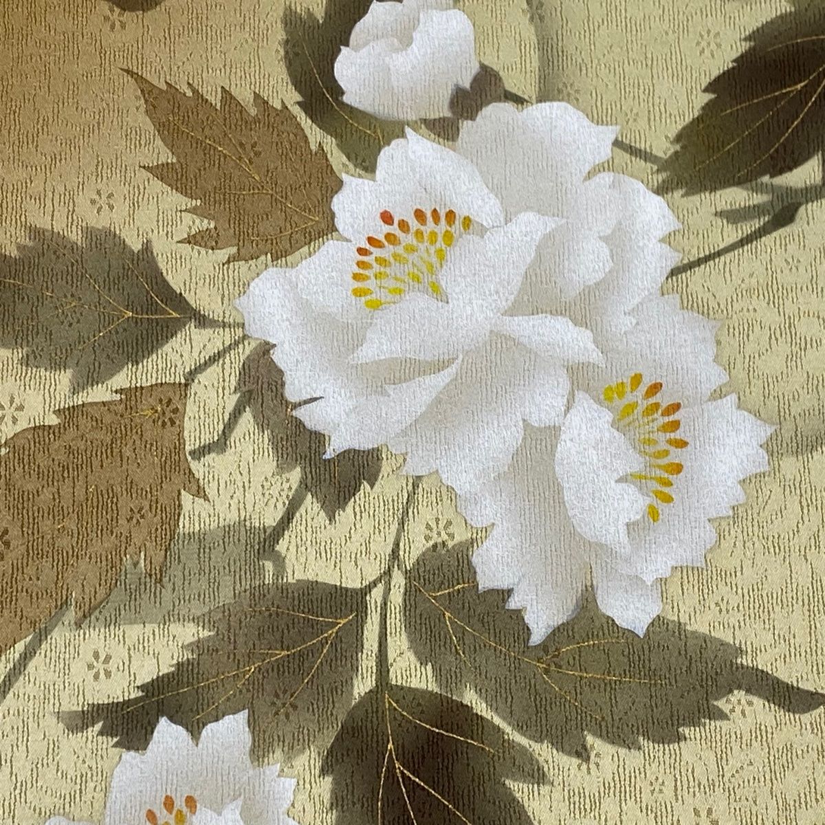 61・黄色×薄茶花柄 61・黄色×薄茶花柄