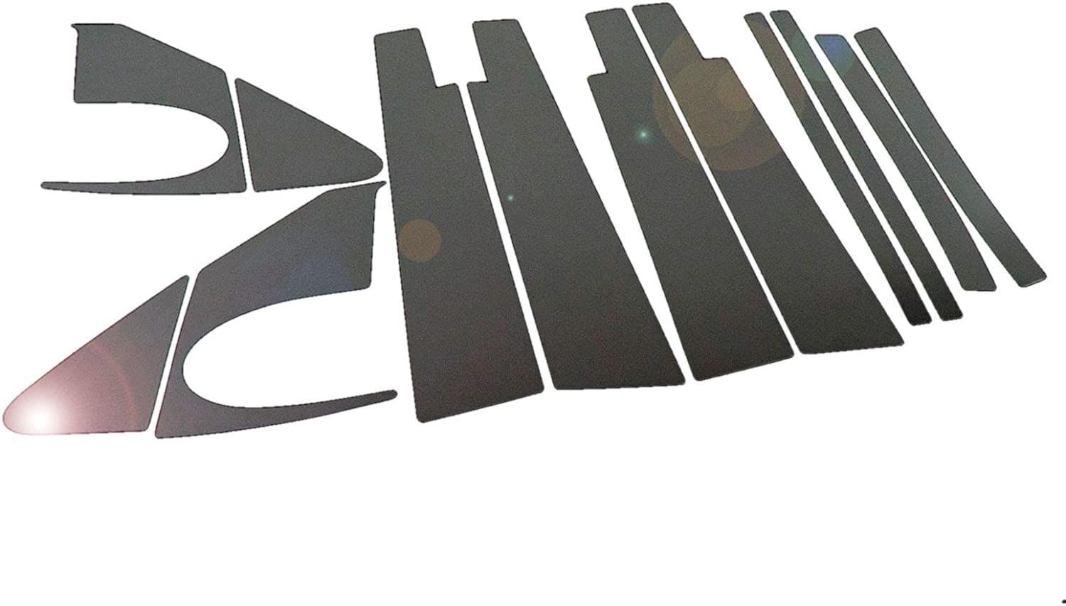 BRIGHTZ カローラフィールダー 141 142 144 超鏡面ステンレスブラックメッキピラーパネル 12PC バイザー有用 PIL－BLA－164 NZE141G NZE144G ZRE142G ZRE144G NZE141 NZE144 ZRE