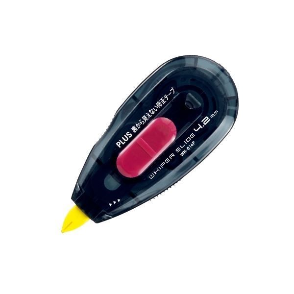 まとめ プラス 裏から見えない修正テープ 幅4.2mm 本体 ブラック|ピンク ×30セット