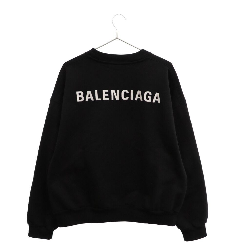 BALENCIAGA (バレンシアガ) REGULAR FIT Sweatshirt レギュラーフィット ロゴ クレーネックスウェット トレーナー  697869 TMVF5 ブラック - メルカリ