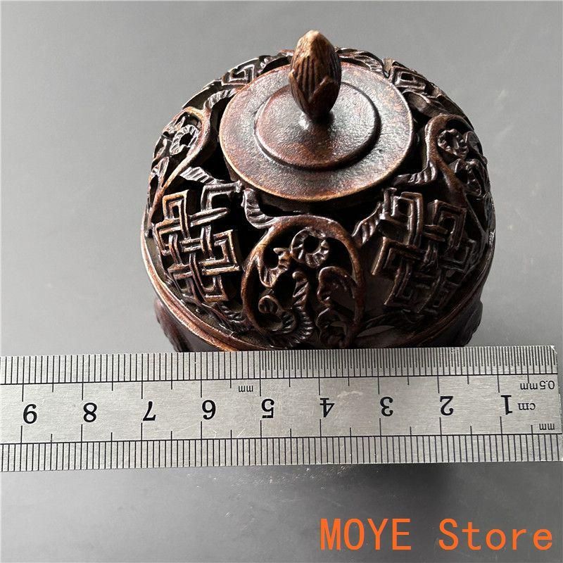 銅 細工 茶道具 香道具『透かし彫り香炉』装飾品 工芸品 美術品