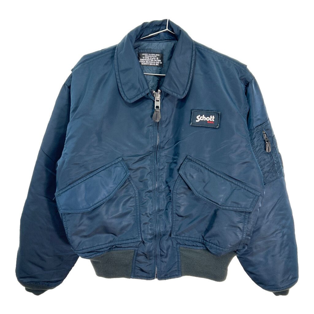 90s schott フライトジャケット CWU-R ダークネイビー Schott ショット CWU-R ミリタリー フライトジャケット メンズM