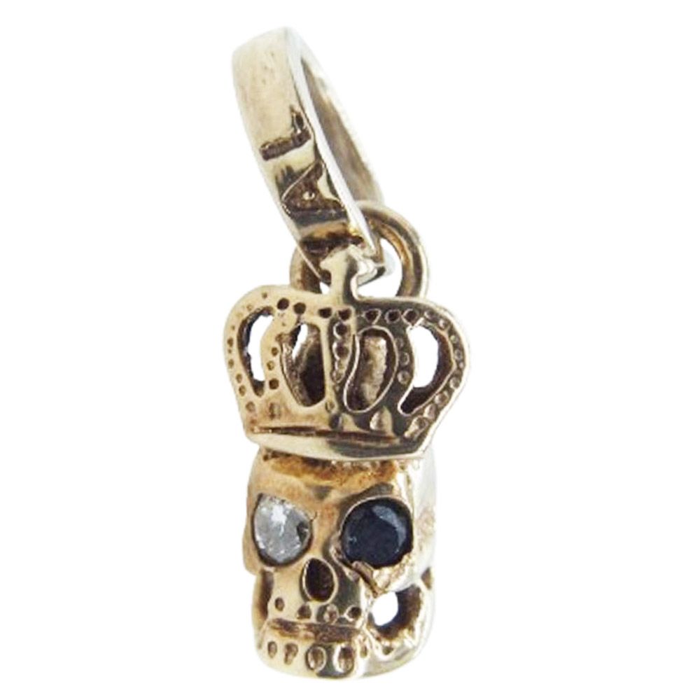 ROYAL ORDER ロイヤルオーダー 9K GOLD Skull w| Crown ゴールド スカルクラウン ペンダントトップ ゴールド系
