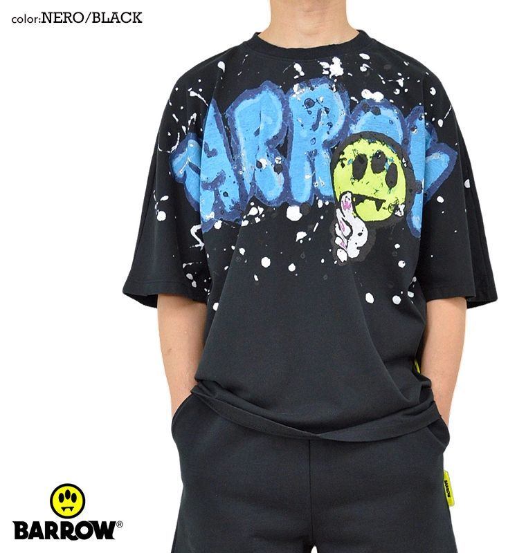 希少 BARROW バロウ グラフィックプリント半袖Tシャツ 海外限定