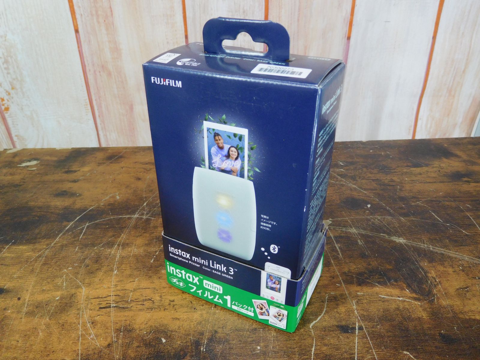 FUJIFILM|富士フイルム チェキ instax mini Link 3 セージグリーン フィルム1パック 10シート 付 M0451
