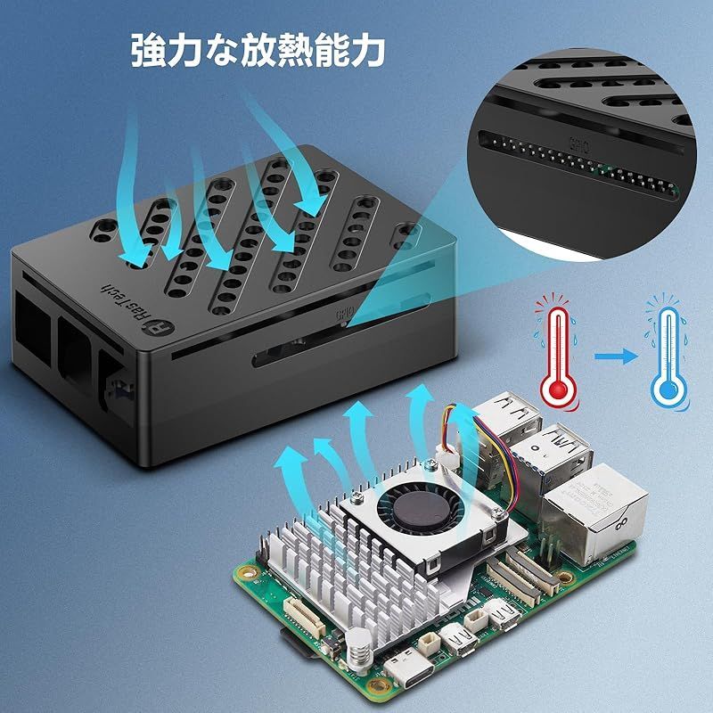 RasTech Raspberry Pi 5 8GB セット Raspberry Pi 5 8gb 本体/ 64 GB 