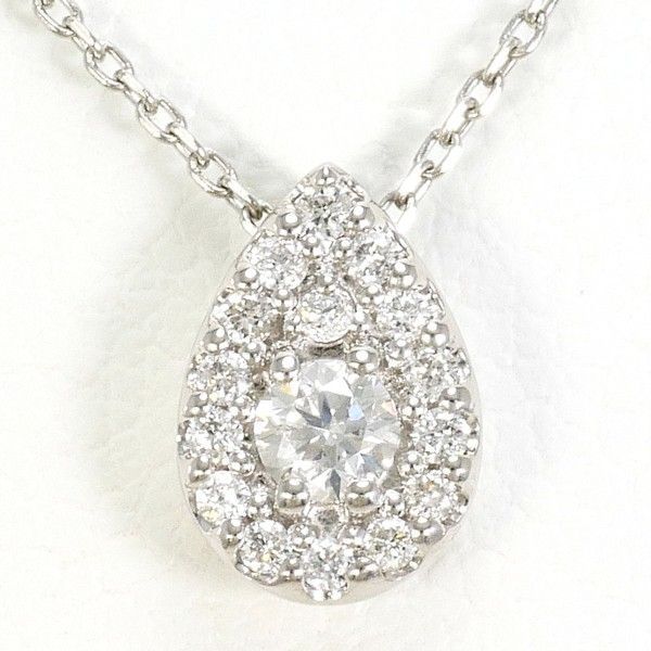PT900 PT850 ネックレス necklace ダイヤ 0.11 総重量約1.6g 約40cm