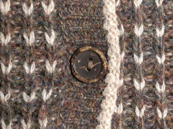 90s ウールリッチ バーズアイ ウール ニット カーディガン レディース L 90年代 オールド Woolrich アウトドア セーター 前開き 総柄 丸首 90s ウールリッチ バーズアイ ウール ニット カーディガン レディース