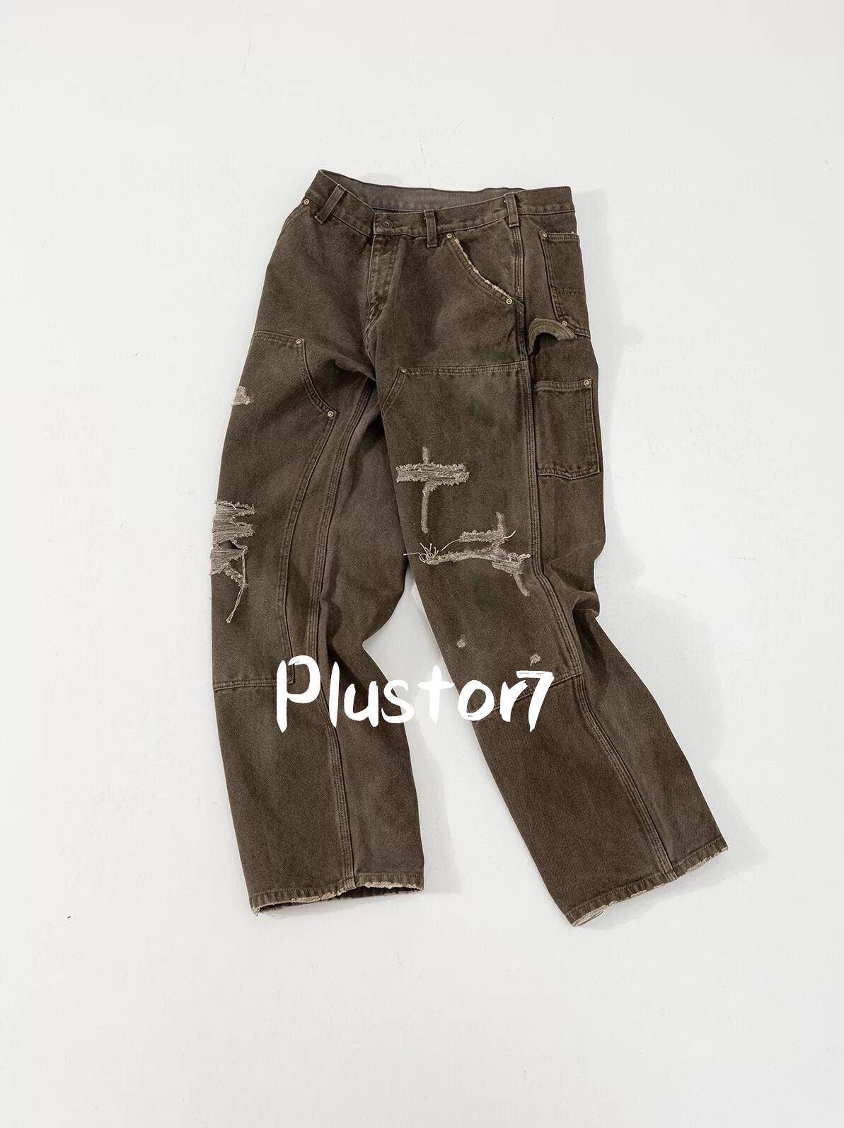 正規取扱店】KAMIYA Boro Painter Pants BLACK(カミヤ)（正規取扱店 
