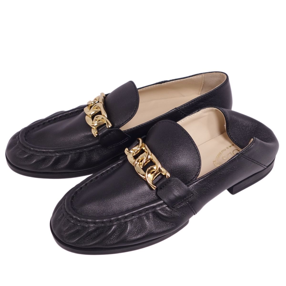 未使用 トッズ TOD'S ローファー モカシン スリッポン チェーン 未使用 トッズ TOD'S ローファー モカシン スリッポン チェーン