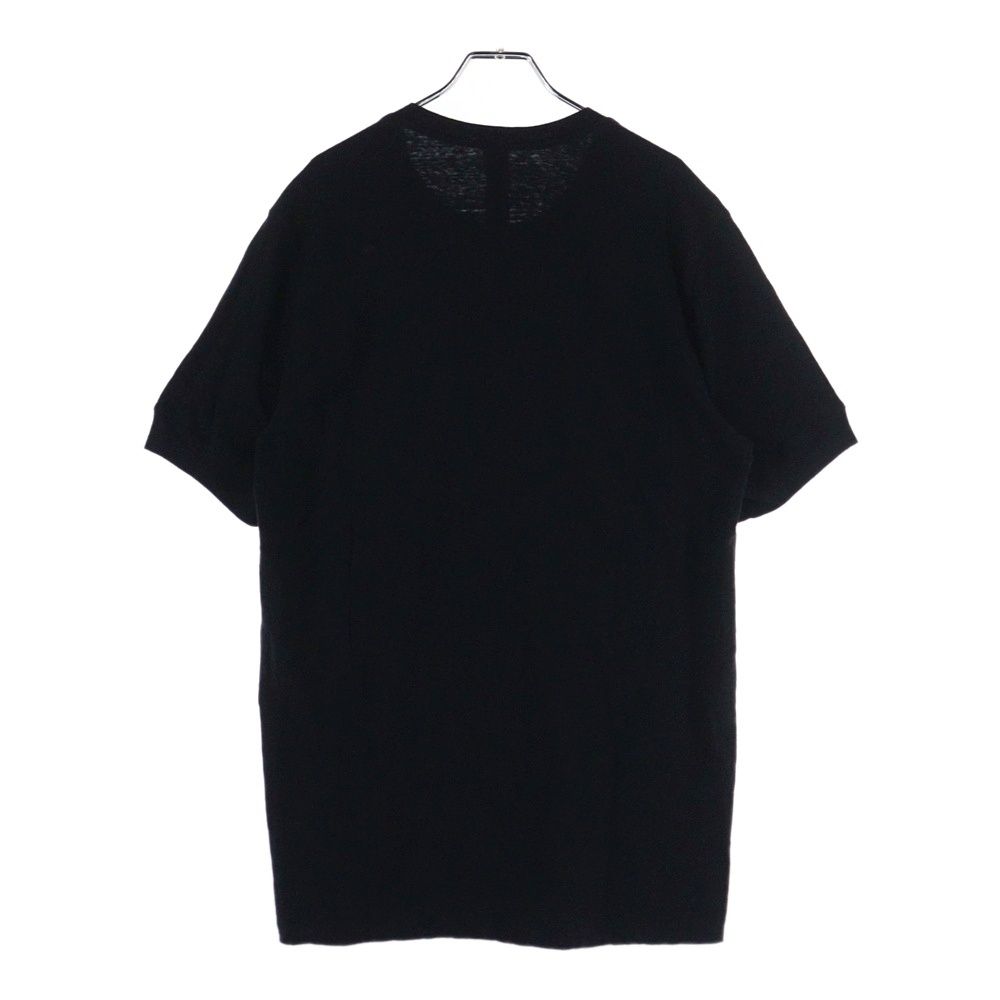 CHROME HEARTS クロムハーツ Y NOT ワイノット ヘンリーネック半袖Tシャツ 半袖カットソー クロスパッチ クロスボールボタン ブラック