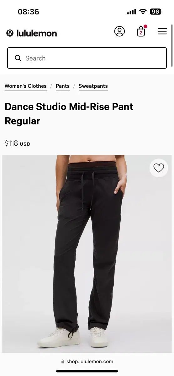 lululemon ダンススタジオ ミッドライズパンツ ブラック サイズ4