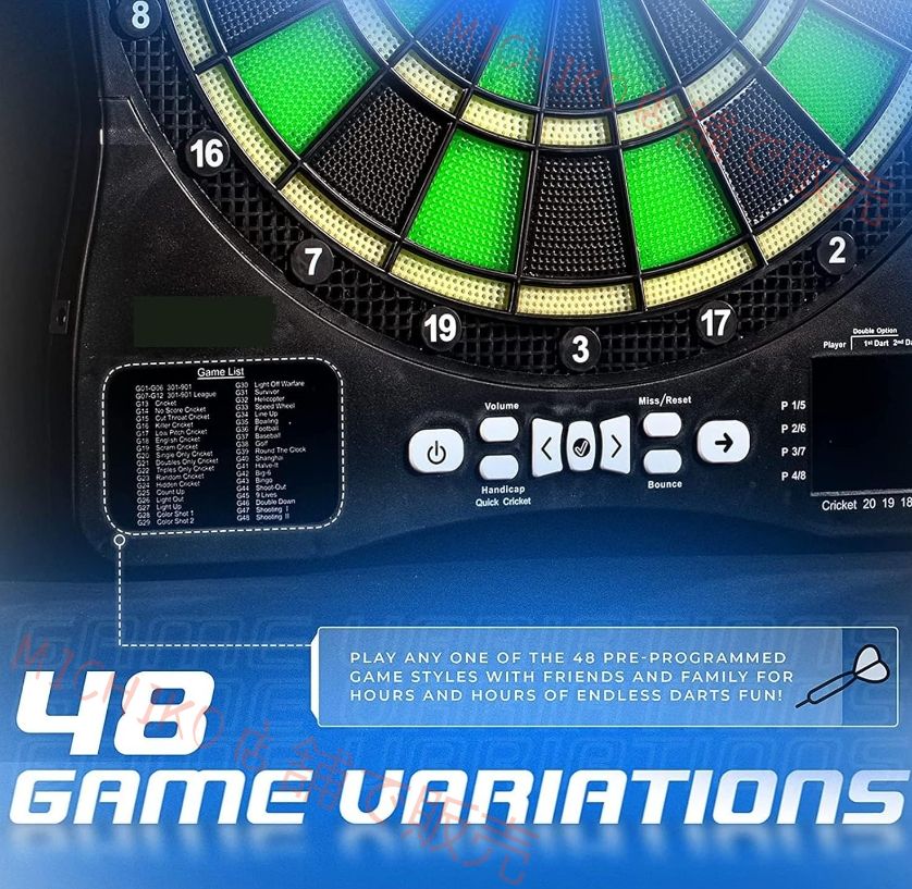 電子ダーツボードセット LED自動採点発光電子ダーツセット ソフトチップ電子ダーツボード 大人用 子供用 マルチプレイヤー さまざまなゲーム会場用 PSE認証 WWW_STEELWINDOWSANDDOORS_COM