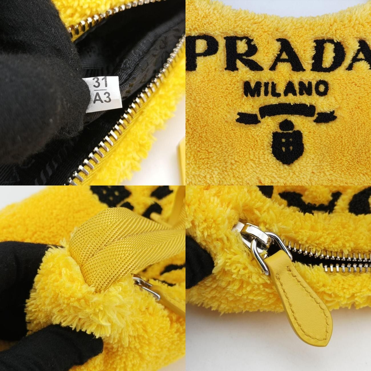 PRADA プラダ ブランケット タオルケット イエロー 新品 未使用 プラダPradaリ エディション2000トートイエロータオル地1NE51531