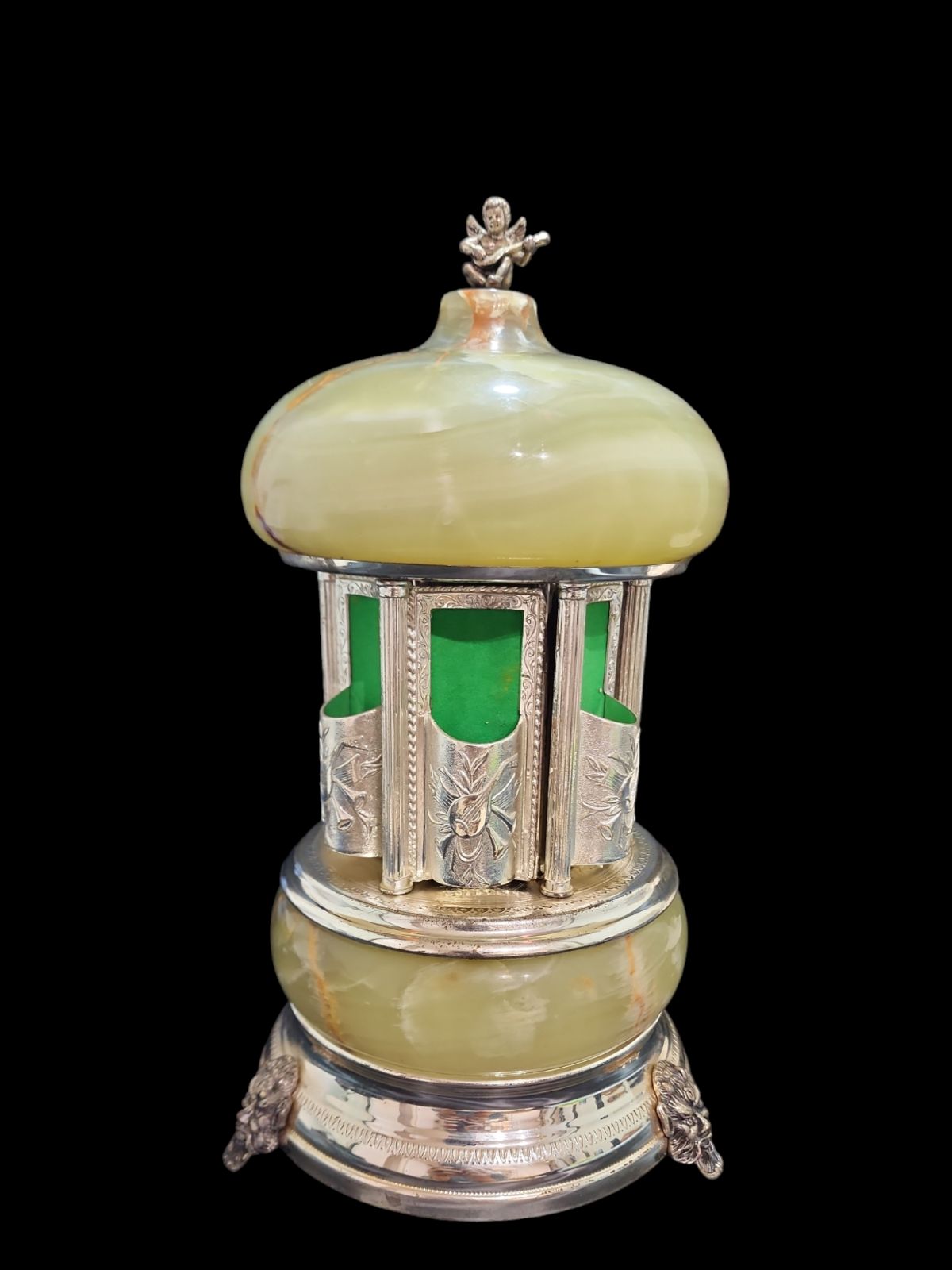 希少品 アンティーク REUGE オルゴール 葉巻 リュージュ 可動品 REUGE