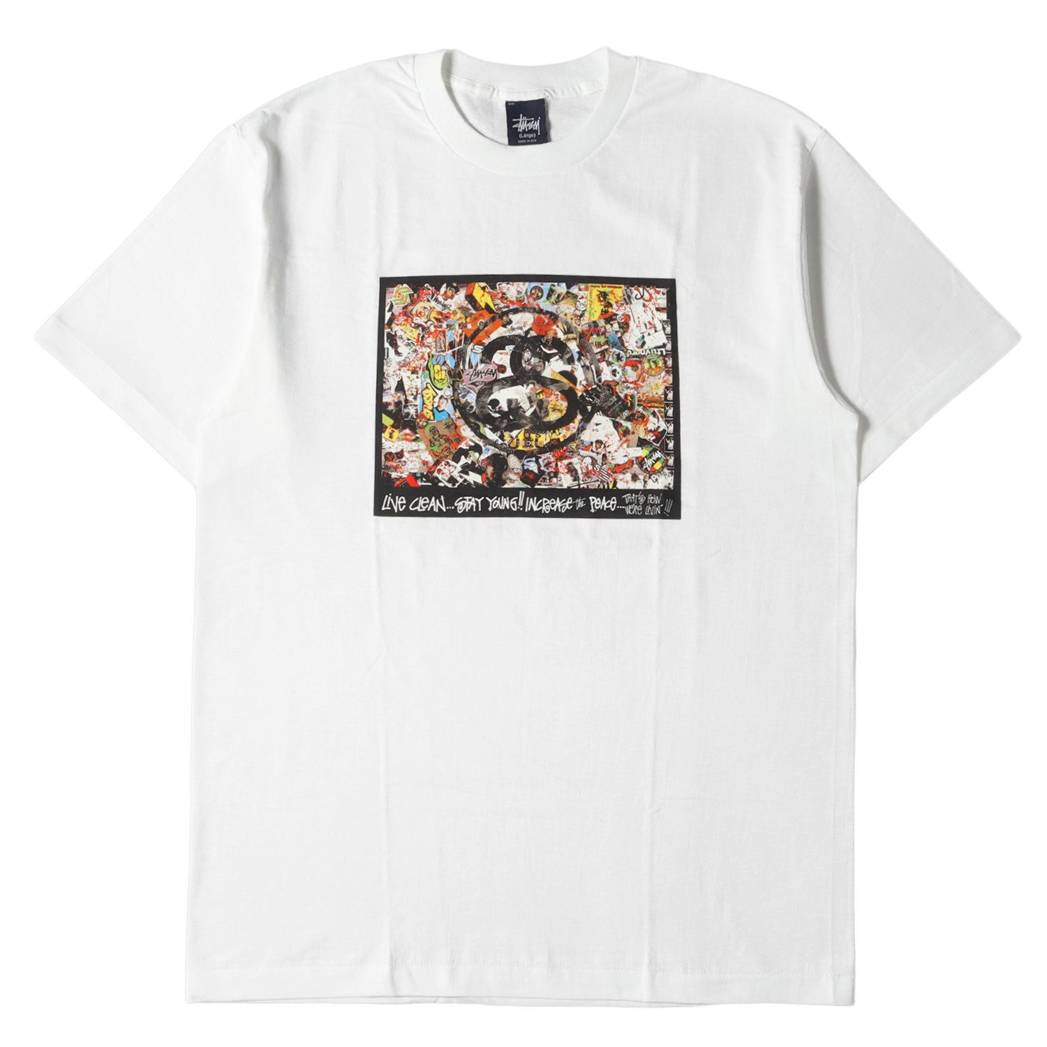 新品 STUSSY ステューシー Tシャツ サイズ:L WORLD TRIBE 2001 