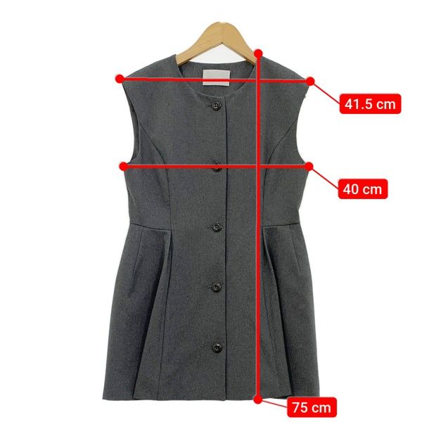 セルフォード ペプラム セットアップ スーツ ジレ ベスト ノースリーブ  