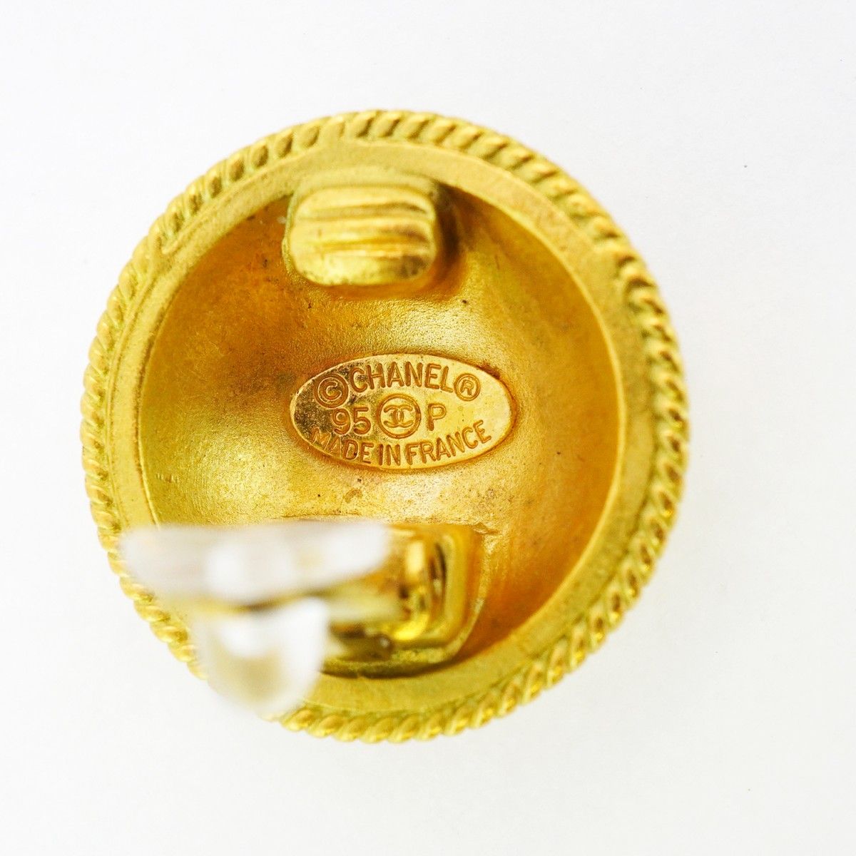 ☆SALE【5jdb0970】シャネル イヤリング ヴィンテージ ココマーク 丸型  