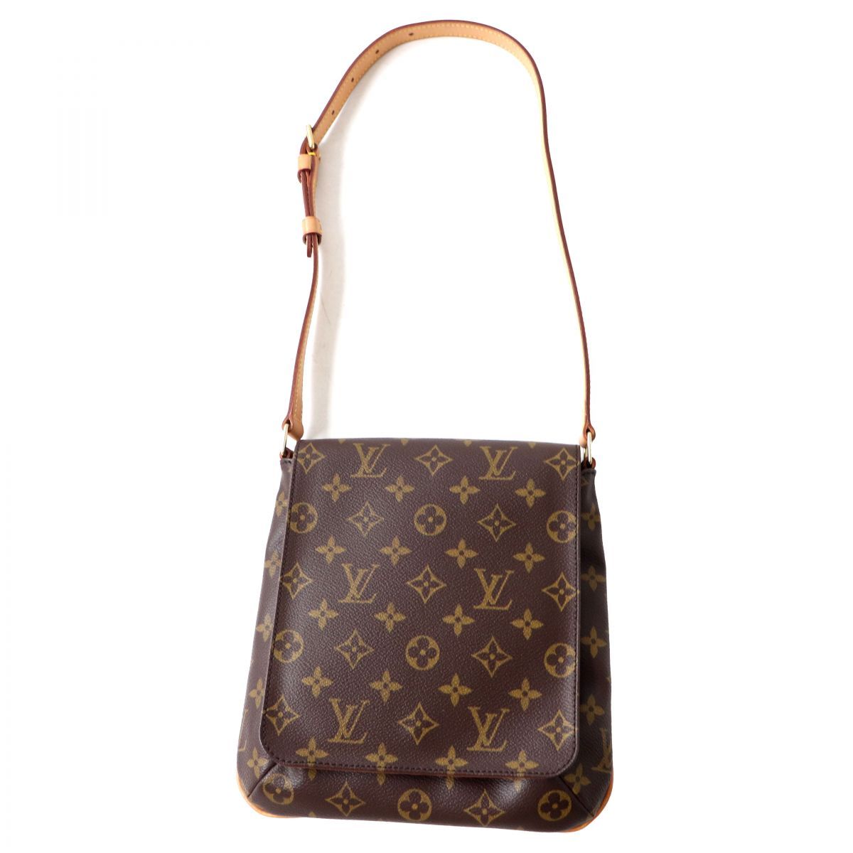 美品◎USA製 LOUIS VUITTON ルイヴィトン M51258 レディース モノグラム ミュゼット・サルサ ショート ショルダーバッグ  ブラウン 保管袋付