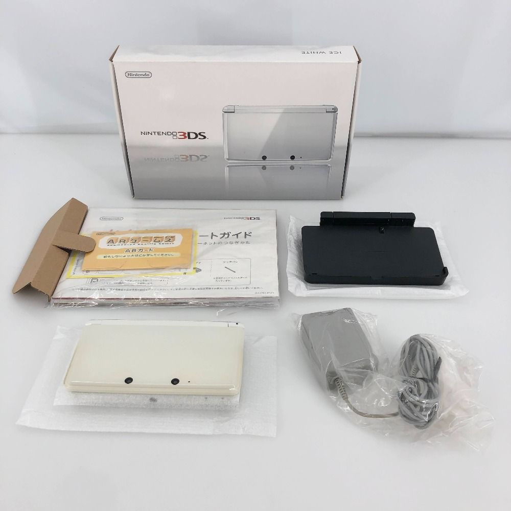 05w15794T 3DS ニンテンドー 3DS 本体 箱あり アイスホワイト 本体黄ばみあり ＊動作 |初期化済み＊ ゲームハード 品