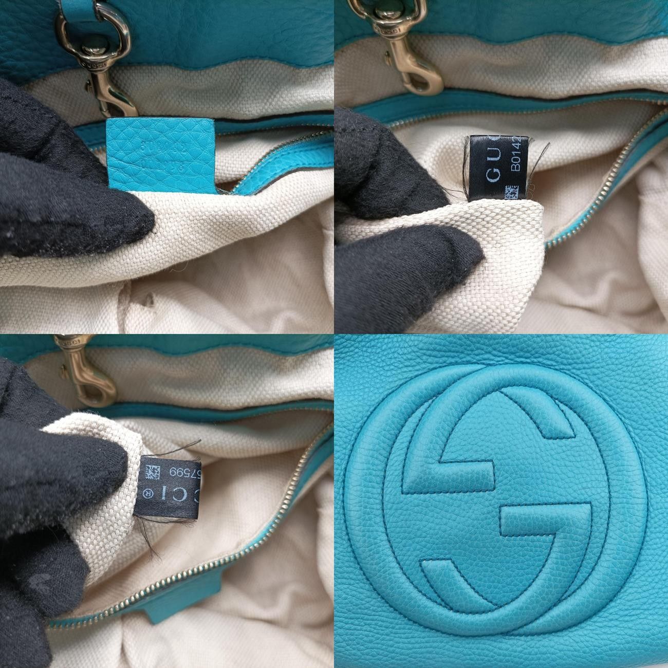 グッチGucciソーホーブルーレザー308982B014257599