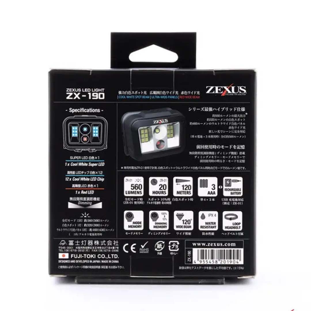 値下げしました！
ロードバイク 冨士灯器フジトウキ ファッション ZX-190 ヘッドライト 201904 ZEXUS