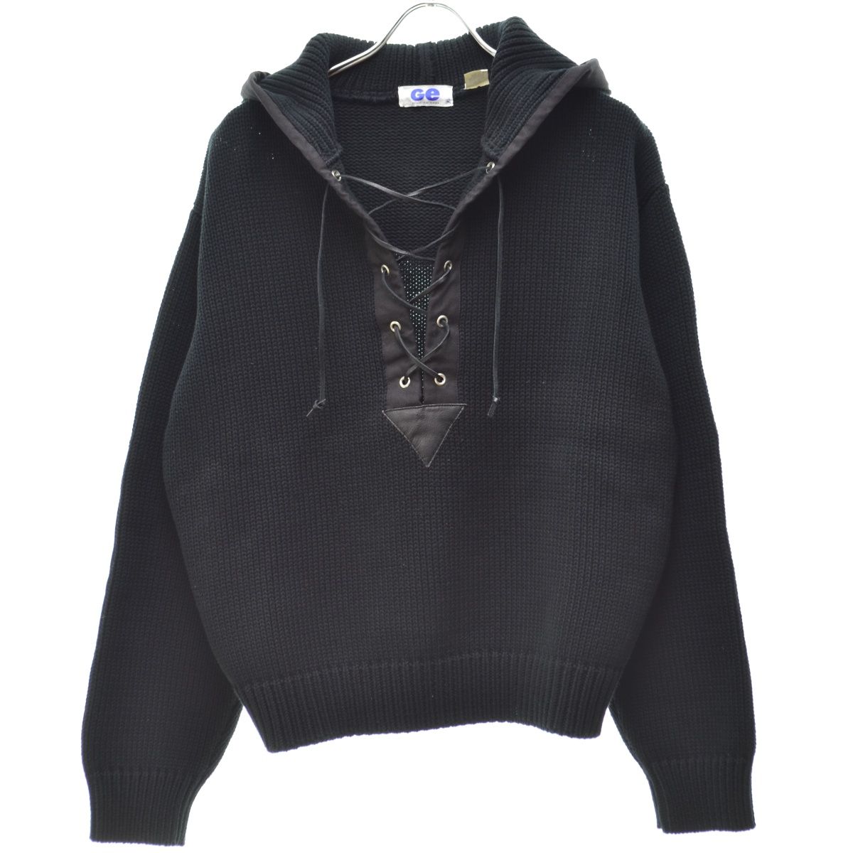【GOODENOUGH】90s archive レースアップ コットン パーカー長袖ニットセーター