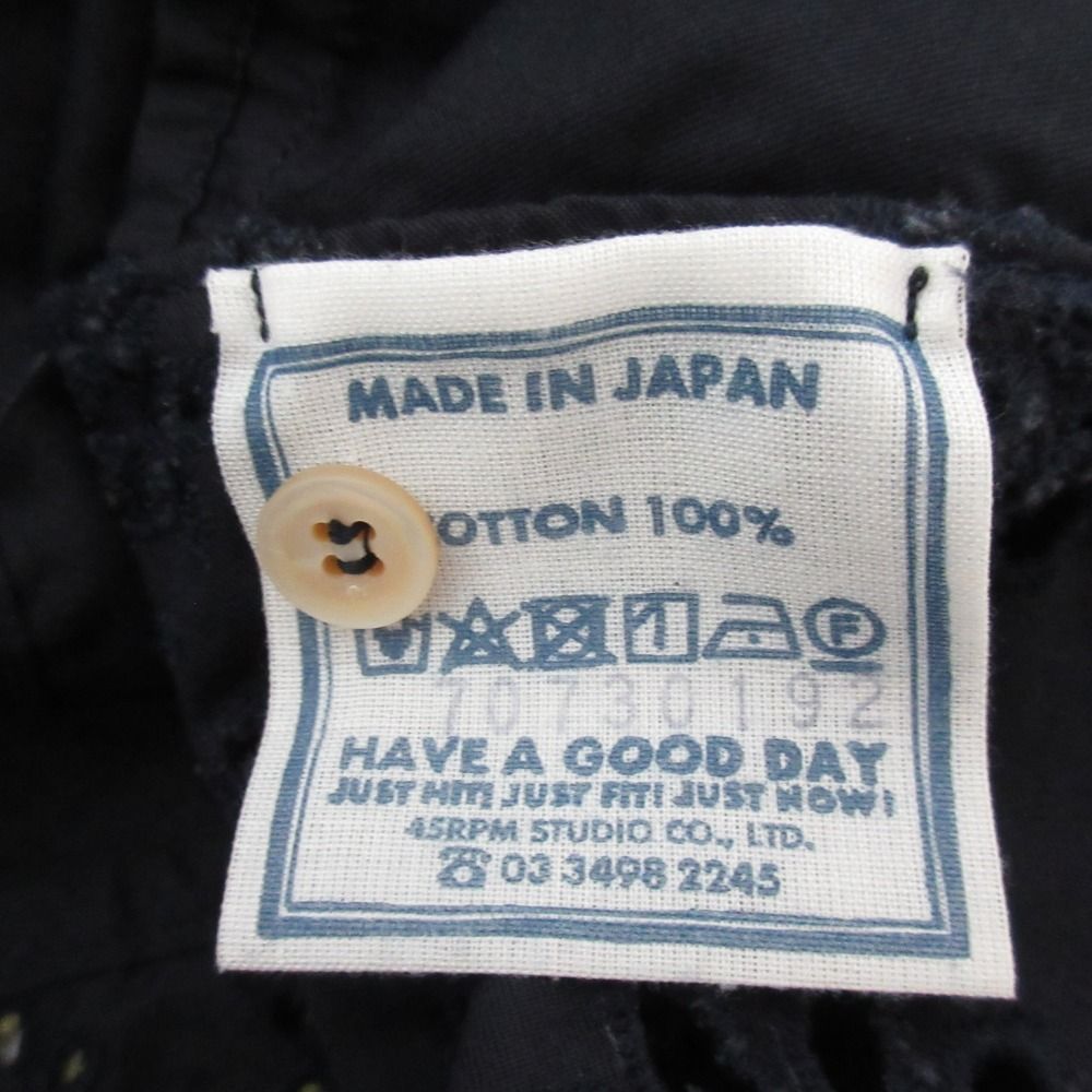 薄ギャバカットワーク ブラウス